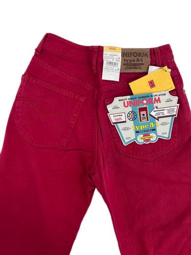 UNIFORM U372B Red Flares Jeans