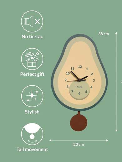 FISURA CSH2320013 Avocado Wall Clock