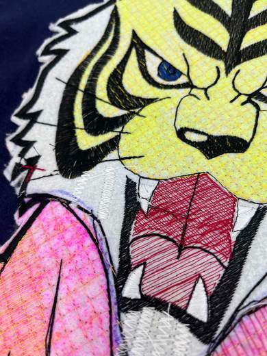 GIGOLÈ RELAB Tiger Mask College Sweater