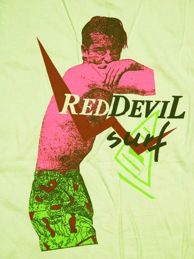 RED DEVIL Neon Surfer 8A64 Vintage Tee Eighties