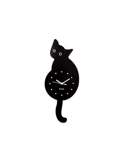 FISURA CLP23102 Black Cat Wall Clock
