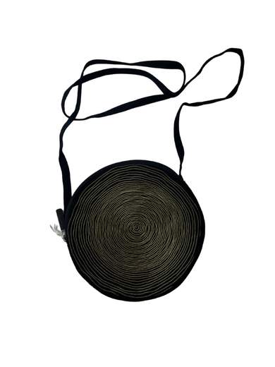FORNARINA AEFB036 Thinker Black Canvas Bag with Strap 100% Made in Italy