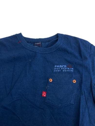 PHARD T-Shirt con filo indigo