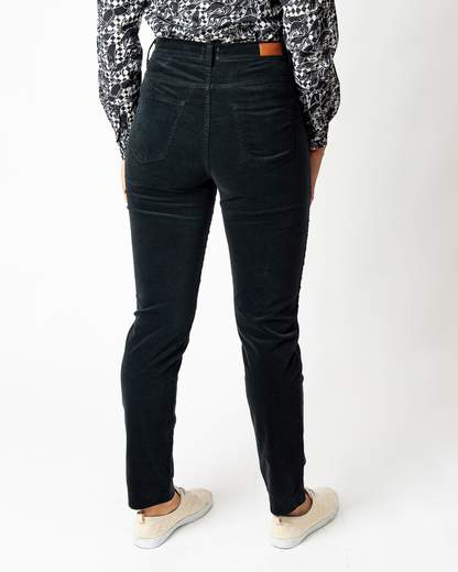pantaloni capri velluto liscio