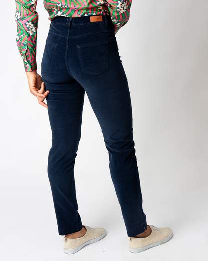 pantaloni capri velluto liscio