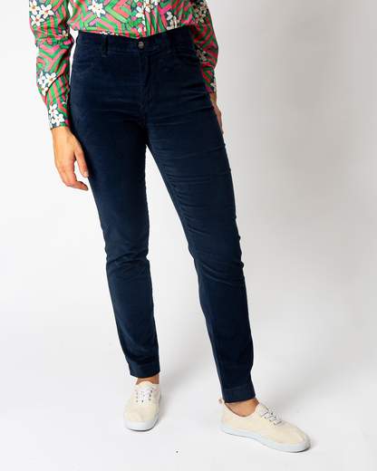 pantaloni capri velluto liscio