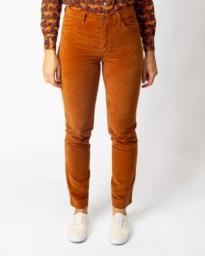 pantaloni capri velluto liscio