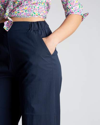 pantalone crop largo