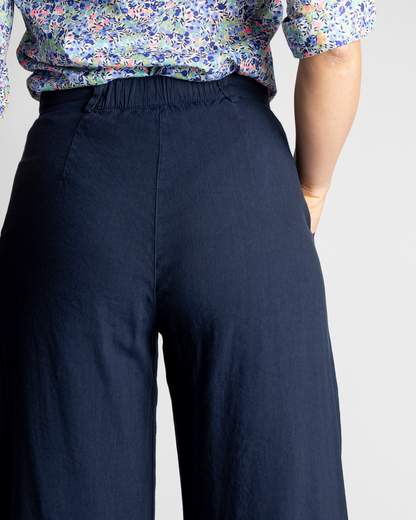 pantalone largo lino