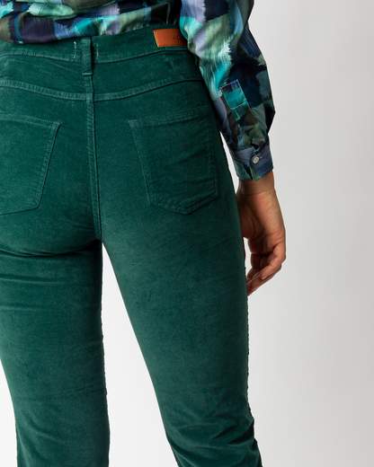 pantaloni capri velluto liscio