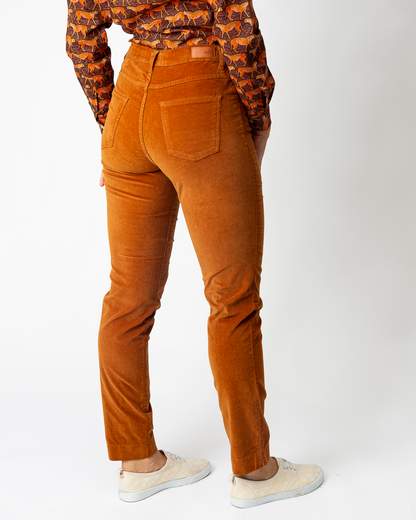 pantaloni capri velluto liscio