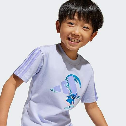 Adidas T-shirt E Pantaloncini Unisex Bambino Lk Dy Ls T Set