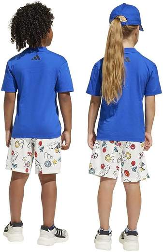 Adidas T-shirt E Pantaloncini Unisex Bambino Lk Aop Set