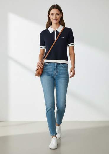 Guess Gabry Ss Cropped Pol Donna V6gr04 Z0725