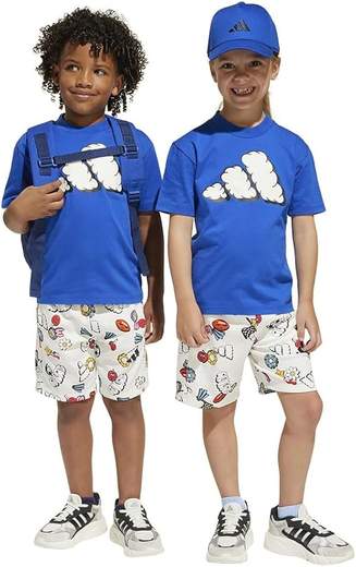 Adidas T-shirt E Pantaloncini Unisex Bambino Lk Aop Set