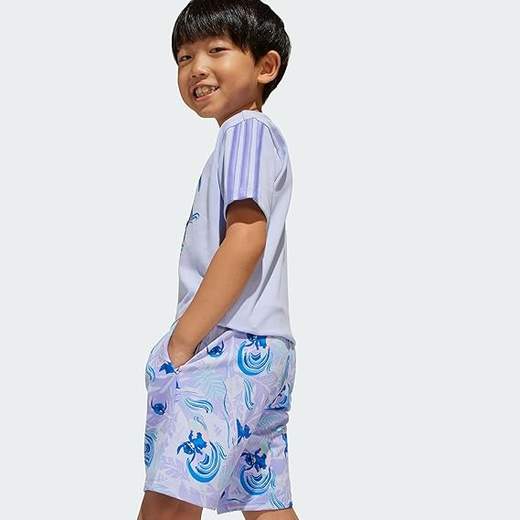 Adidas T-shirt E Pantaloncini Unisex Bambino Lk Dy Ls T Set