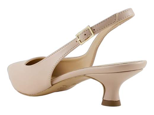 Décolleté slingback Nacrée Made in Italy con tacco 4cm, punta affusolata e cinturino regolabile. Sottopiede imbottito per il massimo comfort in cerimonia o al lavoro.