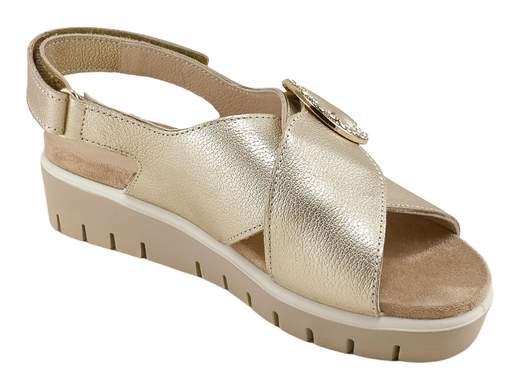 Sandali Selenya Pelle Platino Donna ENVAL Soft - 1286844
