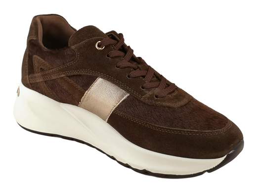 Sneakers Runner Camoscio e Cavallino Donna NeroGiardini - I617383D