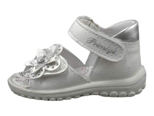 Sandali Primigi 3861333: freschezza e stile per la tua bimba. Pelle bianca/argento, tomaia e cinturino regolabili a strappo, plantare imbottito in pelle, suola flessibile e antiscivolo. Acquista ora!