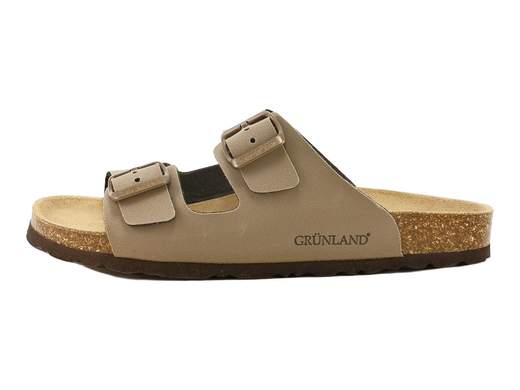 Ciabatte donna comode Grünland Sara art. CB1557 color tortora con plantare anatomico e suola leggera.