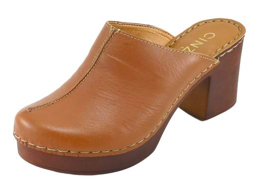 Sabot da donna stile olandese senza cinturino con tacco comodo, plateau leggerissimo e sottopiede imbottito per il massimo benessere.