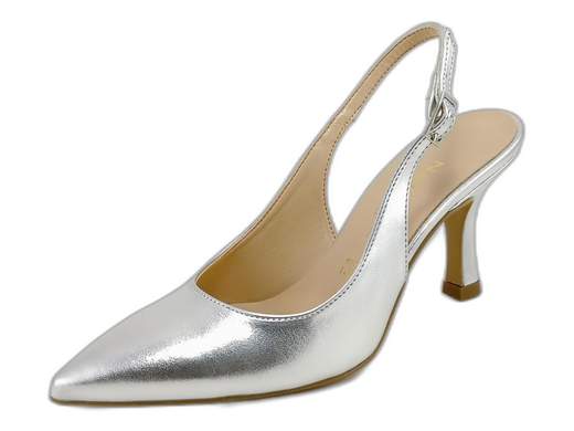 Décolleté slingback NACRÈE laminati, eleganti e comodi con tacco 7 cm e cinturino. Artigianali, Made in Italy. Scoprili subito!<br /><br />Décolleté slingback NACRÈE 2164M032: un tocco laminato e tanta classe ai tuoi passi. <br />Cinturino posteriore con fibbia per una calzata stabile, tacco a spillo di 7 cm che slancia con eleganza e sottopiede leggermente imbottito per accompagnarti con comfort anche nei momenti più lunghi (tipo quei discorsi infiniti ai matrimoni). <br />Suola con stampa antiscivolo per evitare passi falsi, e quel fascino artigianale 100% Made in Italy che fa sempre colpo. <br />Non perderti questo gioiellino: il tuo look elegante te lo sta già chiedendo!