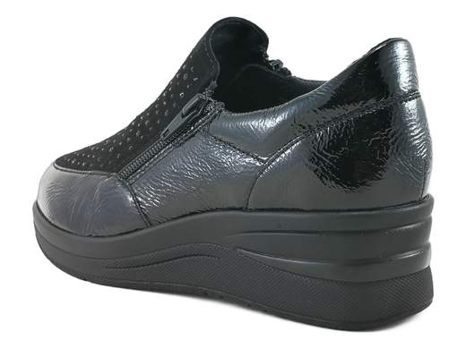 Sneakers con zip laterale Donna SUSIMODA comode eleganti con zeppa - L304.015