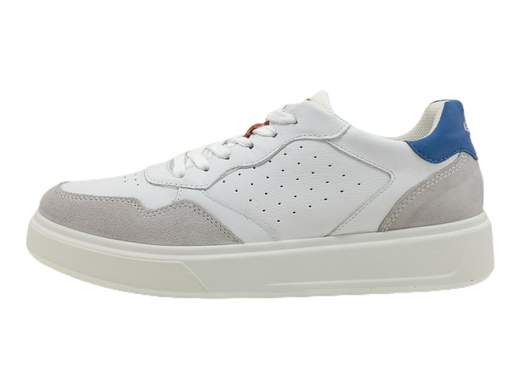 Eleva il tuo stile con le sneakers uomo Igi&Co Sten 3625600. Queste sneakers in pelle traforata bianca offrono un look fresco e traspirante, ideali per ogni occasione. La chiusura con lacci garantisce una vestibilità sicura. Il plantare estraibile imbottito in pelle ti regala un comfort eccezionale, mentre il fondo platform da 3,5 cm aggiunge un tocco di stile extra. Questo prodotto è realizzato con maestria in Italia. Scopri il perfetto connubio tra moda e comfort, acquista ora.