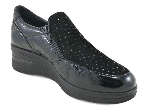 Sneakers con zip laterale Donna SUSIMODA comode eleganti con zeppa - L304.015