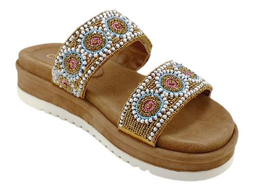 Scopri le Ciabatte Donna CINZIA Soft IT1020 001 con fasce decorate e comfort imbattibile, su Laporta Calzature. Acquista ora!<br /><br />Le Ciabatte Donna CINZIA Soft IT1020 001, disponibili su Laporta Calzature, combinano stile e comfort in un design unico. <br />Realizzate con due fasce decorate con perline multicolore, queste ciabatte offrono un tocco di eleganza e originalità. La prima fascia è regolabile a strappo, permettendo una calzata personalizzata e sicura. <br />Il sottopiede imbottito assicura un comfort eccezionale e stabilità durante l'uso quotidiano, mentre il fondo platform di 3,5 cm, rivestito in tinta, garantisce una comoda elevazione. <br />Perfette per chi cerca un mix di praticità e stile, queste ciabatte sono ideali per ogni occasione casual. <br />Non perdere l'occasione di aggiungere un tocco di eleganza al tuo look estivo, acquista ora su Laporta Calzature!