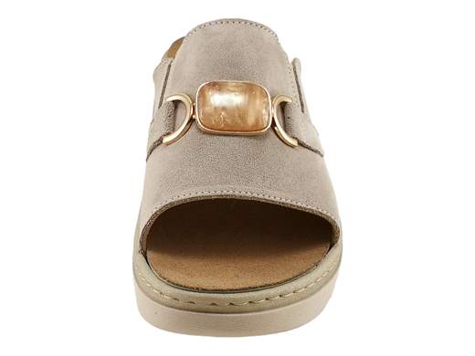 Ciabatte Zeppa 68Moll Camoscio Beige Donna Grünland - CE0481