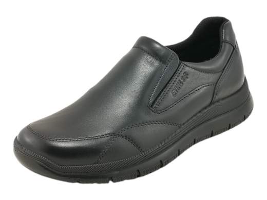 Eleva il tuo stile con il mocassino da uomo ENVAL Soft 6722400 Elliot. <br />Realizzato in morbida pelle nappa nero, offre una calzata comoda (Forma Ampia) con plantare estraibile memory foam in pelle. <br />Il fondo in poliuretano leggero e flessibile garantisce un comfort straordinario. <br />Unisce l'eleganza del design italiano con la praticità quotidiana. <br />Sperimenta il massimo comfort con questo mocassino di alta qualità. Made in Italy, per chi cerca stile e benessere in ogni passo.