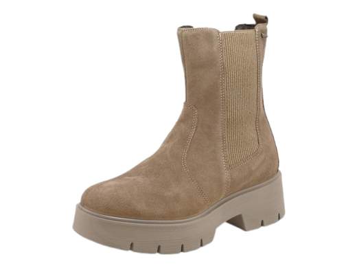 Stivaletti Chelsea IGI&CO donna in pelle scamosciata. Comodi, versatili e con fondo carrarmato, perfetti per lavoro e serate. Scopri il Made in Italy! <br /><br />Se cerchi uno stivaletto che unisca praticità e stile, gli stivaletti Chelsea IGI&CO 6665711 Stefy sono la risposta! <br />Realizzati in pelle scamosciata color fango, combinano l'eleganza casual alla grinta del fondo carrarmato leggero e robusto. <br />La zip interna e l’elastico laterale garantiscono una calzata facile e veloce, mentre il tacco da 5 cm aggiunge il giusto slancio. <br />Dal lavoro alle uscite con gli amici, sono perfetti per ogni occasione. <br />Made in Italy, perché i tuoi piedi meritano qualità e stile. Non aspettare: dai il via al tuo prossimo outfit con un clic!