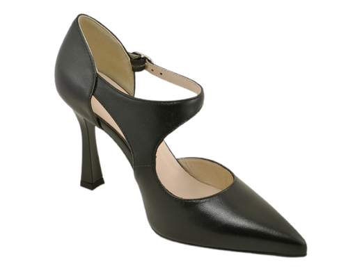 Décolleté aperti NeroGiardini E409340DE in pelle con tacco a rocchetto 10 cm, cinturino con fibbia e suola antiscivolo. Eleganza e comfort Made in Italy! <br /><br />Slancia la silhouette con classe grazie a questi décolleté aperti NeroGiardini! <br />Realizzati interamente in pelle, avvolgono il piede con eleganza, mentre il cinturino con fibbia assicura una stabilità impeccabile (niente passi falsi, solo stile!). <br />Il sottopiede leggermente imbottito garantisce comfort anche dopo ore sui loro raffinati tacchi a rocchetto da 10 cm. <br />La suola con inserto antiscivolo completa il mix perfetto di grazia e sicurezza. Perfetti per eventi speciali o serate da protagonista. <br />Li trovi su Laporta Calzature… non lasciarteli scappare!