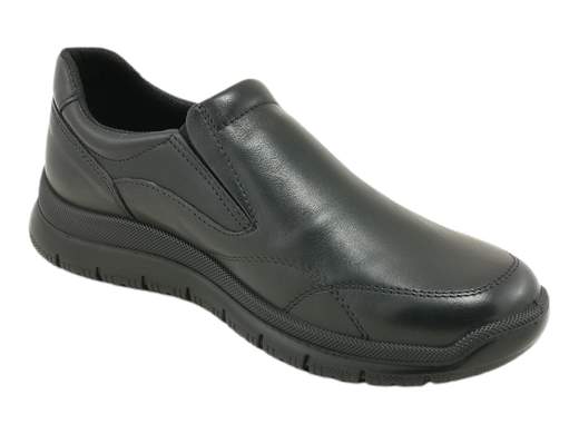 Eleva il tuo stile con il mocassino da uomo ENVAL Soft 6722400 Elliot. <br />Realizzato in morbida pelle nappa nero, offre una calzata comoda (Forma Ampia) con plantare estraibile memory foam in pelle. <br />Il fondo in poliuretano leggero e flessibile garantisce un comfort straordinario. <br />Unisce l'eleganza del design italiano con la praticità quotidiana. <br />Sperimenta il massimo comfort con questo mocassino di alta qualità. Made in Italy, per chi cerca stile e benessere in ogni passo.