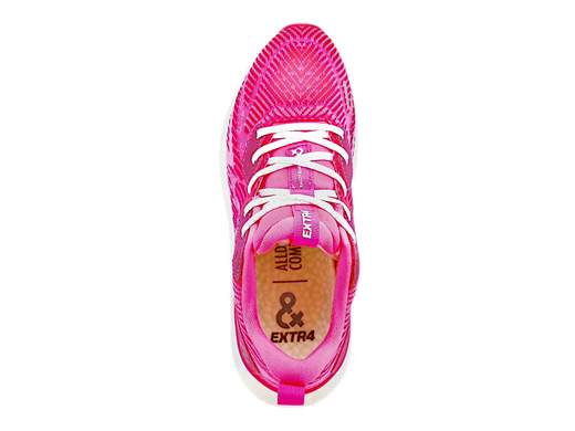 Sneakers donna EXTR4 Kaizen 7705511 fuxia: tecnologia avanzata, comfort assoluto e suola ammortizzante con grip eccezionale. Scoprile ora su Laporta Calzature! <br /><br />Se cerchi performance e stile, le EXTR4 Kaizen 7705511 sono la scelta perfetta! <br />Il tessuto tecnico evoluto assicura asciugatura rapida e freschezza duratura, mentre il sottopiede Rapid-tech in EVA ammortizza ogni passo offrendo il massimo supporto. <br />La suola in phylon-gomma, iper-ammortizzante e ultra stabile, garantisce un grip impareggiabile, perfetto per affrontare qualsiasi sfida urbana. Extra in comfort, extra in stile! <br />Disponibili ora su Laporta Calzature: non lasciartele sfuggire!
