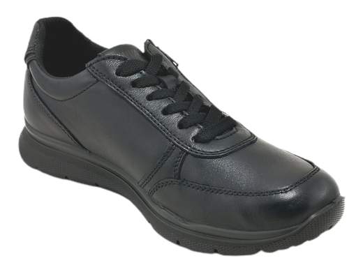 Sneakers in pelle nera con zip laterale, soletta memory foam e suola ammortizzata. Comode per camminare a lungo, ideali anche per ufficio.<br /><br />Queste sneakers sono realizzate in pelle nera, una scelta elegante e versatile, perfetta per un utilizzo quotidiano anche in contesti lavorativi. La fodera traspirante aiuta a mantenere il piede asciutto e confortevole per tutta la giornata.<br /><br />La calzata è davvero comoda e stabile, grazie alla soletta estraibile in pelle memory foam, che ammortizza l’impatto al suolo e garantisce comfort anche durante un utilizzo prolungato. La doppia chiusura con lacci a 6 fori e zip laterale consente una regolazione precisa del piede e una calzata rapida, pratica e sicura.<br /><br />Il fondo platform in poliuretano da 3,5 cm è leggero, flessibile e ammortizzante: accompagna il passo in modo naturale e rende queste sneakers ideali per lunghe camminate, spostamenti urbani e giornate intense tra lavoro e tempo libero.<br /><br />Una sneaker pensata per chi cerca comfort reale, praticità quotidiana e uno stile pulito e moderno, senza rinunciare alla qualità artigianale italiana.<br /><br />Aggiungile ora al carrello e affronta ogni giornata con il massimo comfort e uno stile sempre curato.