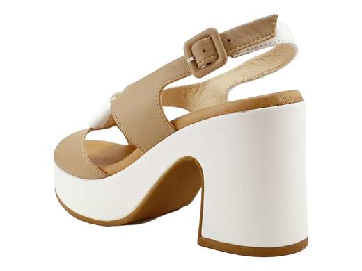 Sandali Tacco e Plateau Pelle Bicolore Donna Susimoda - A039.348
