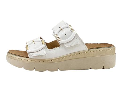 Ciabatte Zeppa 68Moll Vernice Bianco Donna Grünland - CE0773