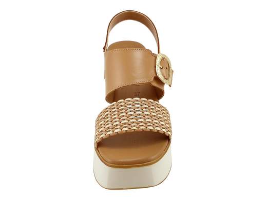 Sandalo Zeppa Intreccio Pelle Donna Cinzia Soft - TS31437 001