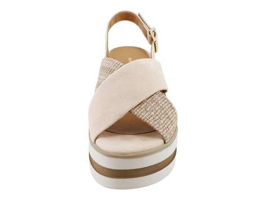 andalo Zeppa Xara Pelle Scamosciata Raffia Donna Gianmarco Sorelli - 2153