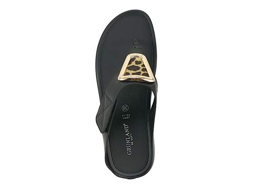Infradito Zeppa C9Dira Ecopelle Nero Donna Grünland - CI3123