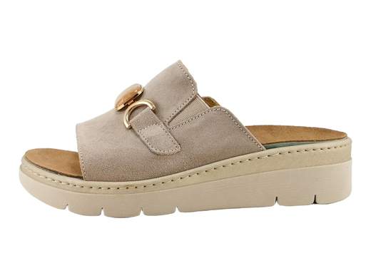 Ciabatte Zeppa 68Moll Camoscio Beige Donna Grünland - CE0481