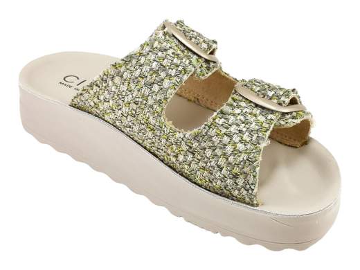 Ciabatta Platform Tessuto Bouclé Donna Cinzia Soft - GF215B 003