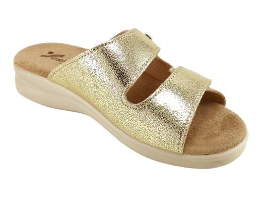 Ciabatte Comfort Ecopelle Platino Beige Donna Susimoda - B360.015