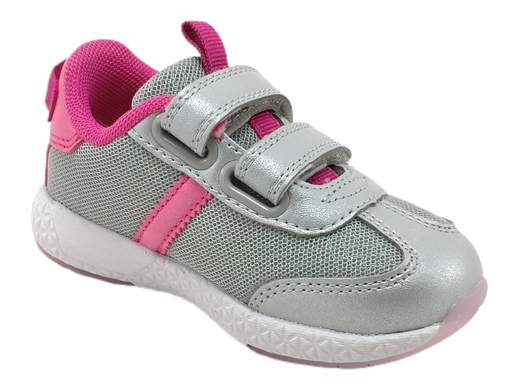 Sneakers Primigi 3949100: stile e comfort per la tua bimba. Tessuto Lurex argento/fuxia, chiusura a strappo, plantare in pelle estraibile, suola flessibile e antiscivolo. Perfette per attività sportive e giornate di svago.