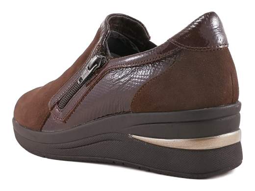Sneakers con zip laterale Donna SUSIMODA comode eleganti con zeppa - L304.016