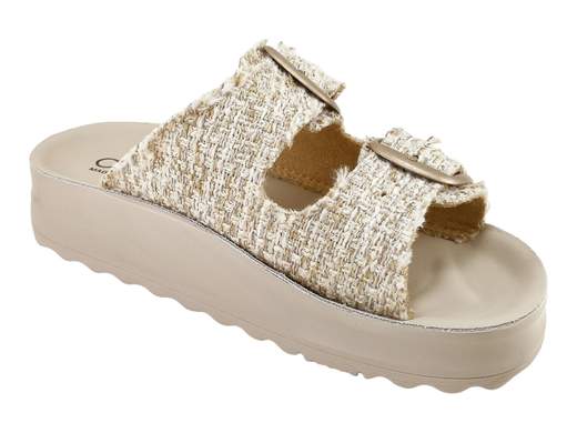 Ciabatta Platform Tessuto Bouclé Donna Cinzia Soft - GF215B 001