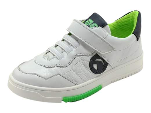 Sneaker Primigi 3924600: stile e comfort per il tuo piccolo!<br />Tomaia in pelle bianca regolabile, plantare imbottito estraibile e suola flessibile. Acquista ora!
